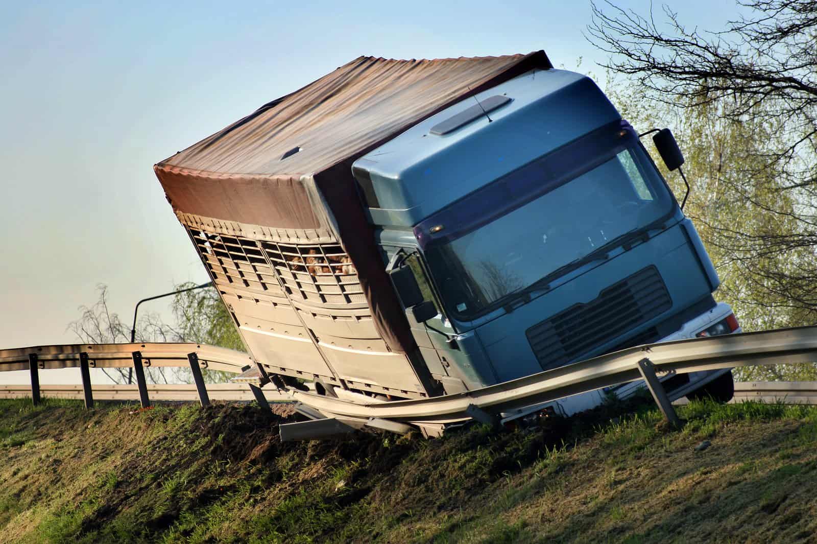 truck crash guardrail