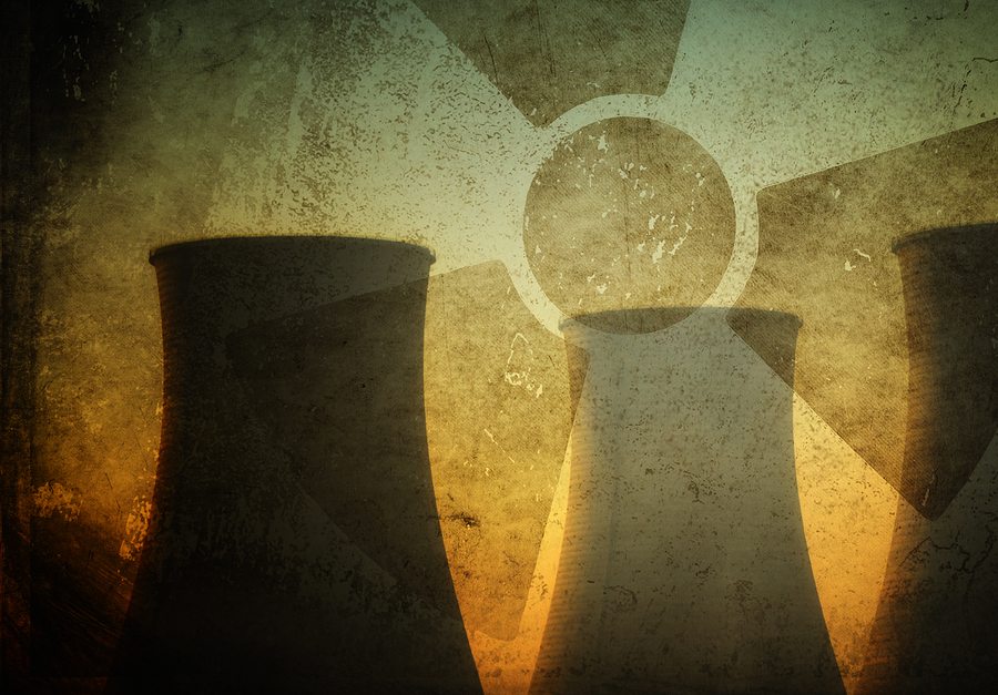 Silhouette of Nuclear Power Plant